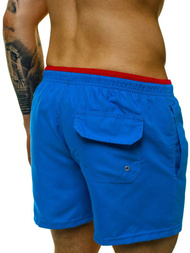 Spodenki kąpielowe męskie niebiesko-czerwone OZONEE ST006-7