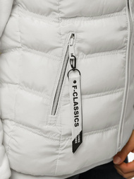 Стьобаний жіночий жилет Кремова OZONEE N/6812/7