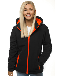 Куртка жіноча чорно-оранжевий OZONEE JS/HH018/1/48