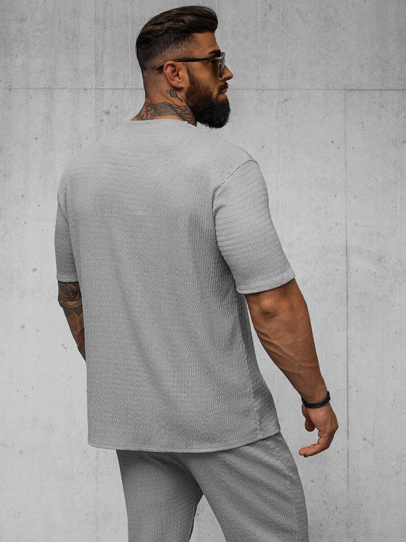 T-shirt męski szary OZONEE O/Y960T