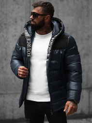 Kurtka zimowa męska pikowana granatowa OZONEE JS/M8110/215