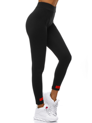 Legginsy damskie czarno-czerwone OZONEE O/82330