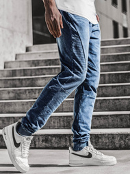 Spodnie męskie jogger niebieskie OZONEE JS/KK1098