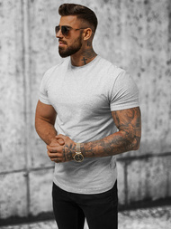 T-shirt męski slim fit szary OZONEE NB/MT3001