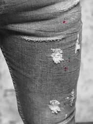 Spodnie jeansowe męskie grafitowe OZONEE O/MB459