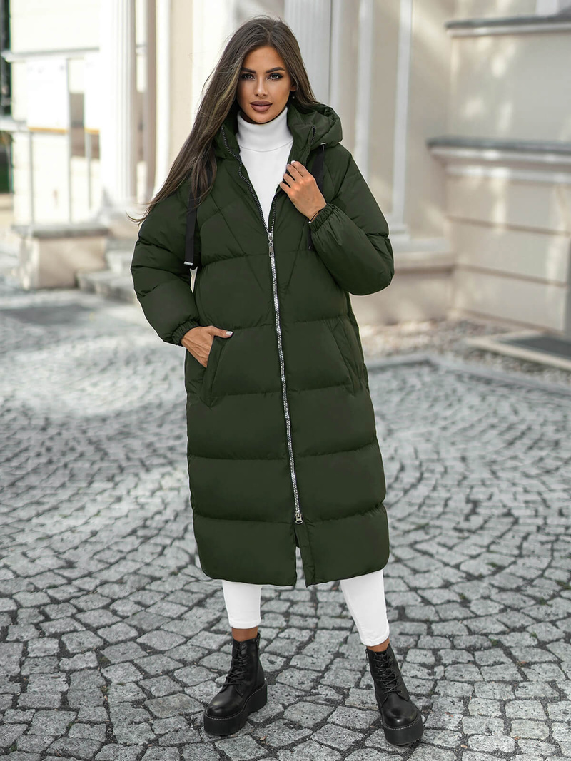 Куртка жіноча Темно-Зелена OZONEE JS/5M3163/136Z