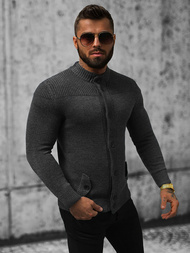 Sweter męski kardigan grafitowy OZONEE NB/MM6011/3