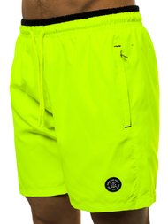 Spodenki kąpielowe męskie żółto-neonowe OZONEE MAD/4262