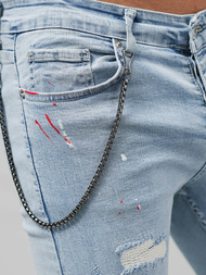 Spodnie jeansowe męskie niebieskie OZONEE O/293