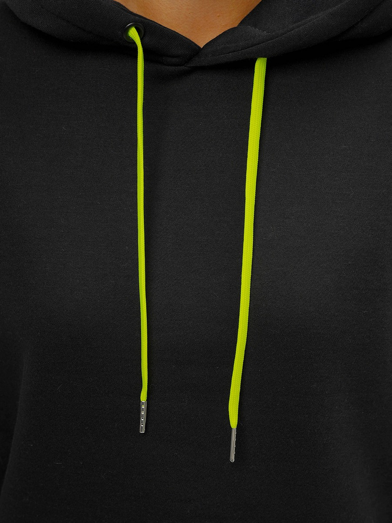 Bluza z kapturem damska czarna OZONEE JS/B26031Z