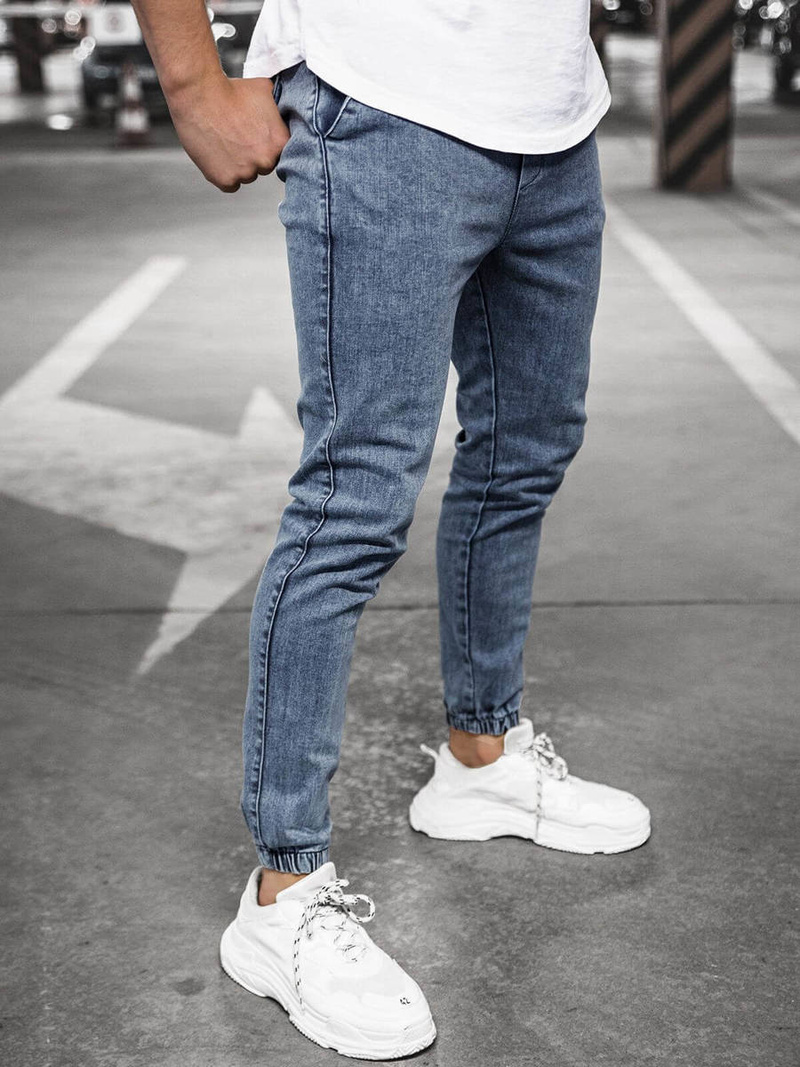 Штани чоловічі джоггери Синi OZONEE DJ/5820