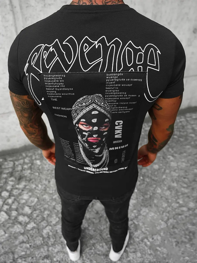 Футболка чоловіча Чорна OZONEE O/T108/3