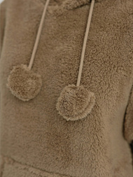 Bluza damska z kapturem camelowa OZONEE JS/HH192/157