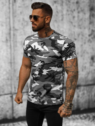 T-shirt męski szary-moro OZONEE JS/8T233/1A