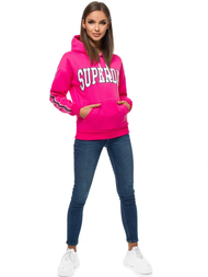 Bluza z kapturem damska różowa OZONEE JS/B26014