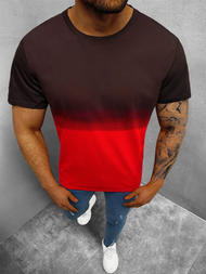 T-Shirt męski czerwony OZONEE JS/8T81/1