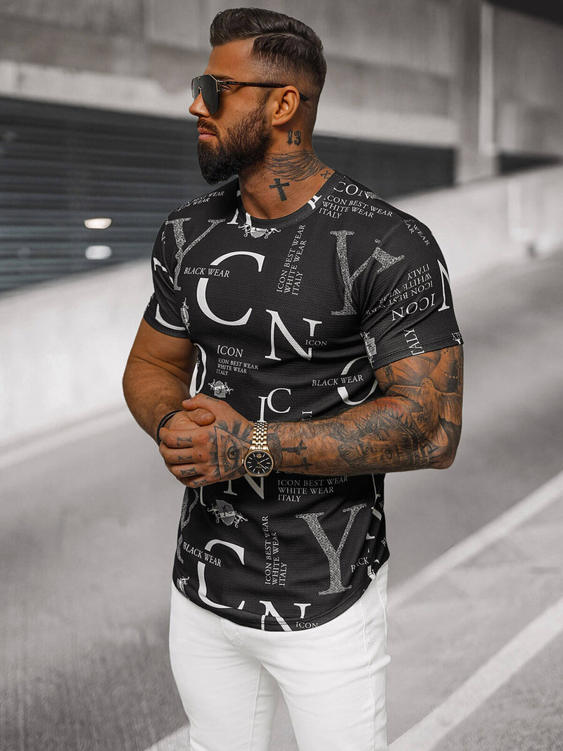 Футболка Чоловіча Чорна OZONEE O/T6482