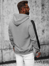 Bluza z kapturem męska szara OZONEE JS/3B579