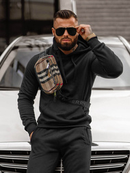 Komplet dresowy męski czarny OZONEE JS/68C10381/3Z