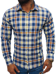 Koszula męska w kratę kolorowa OZONEE O/1022Z