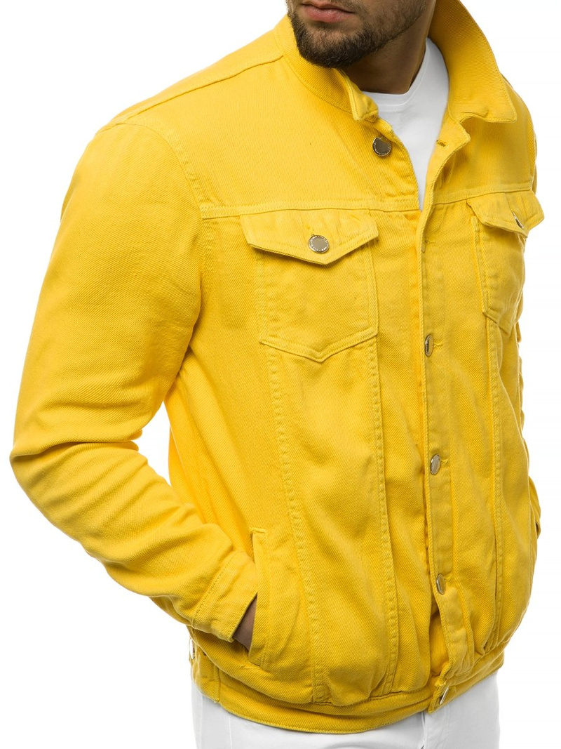 Kurtka jeans męska żółta OZONEE G/620