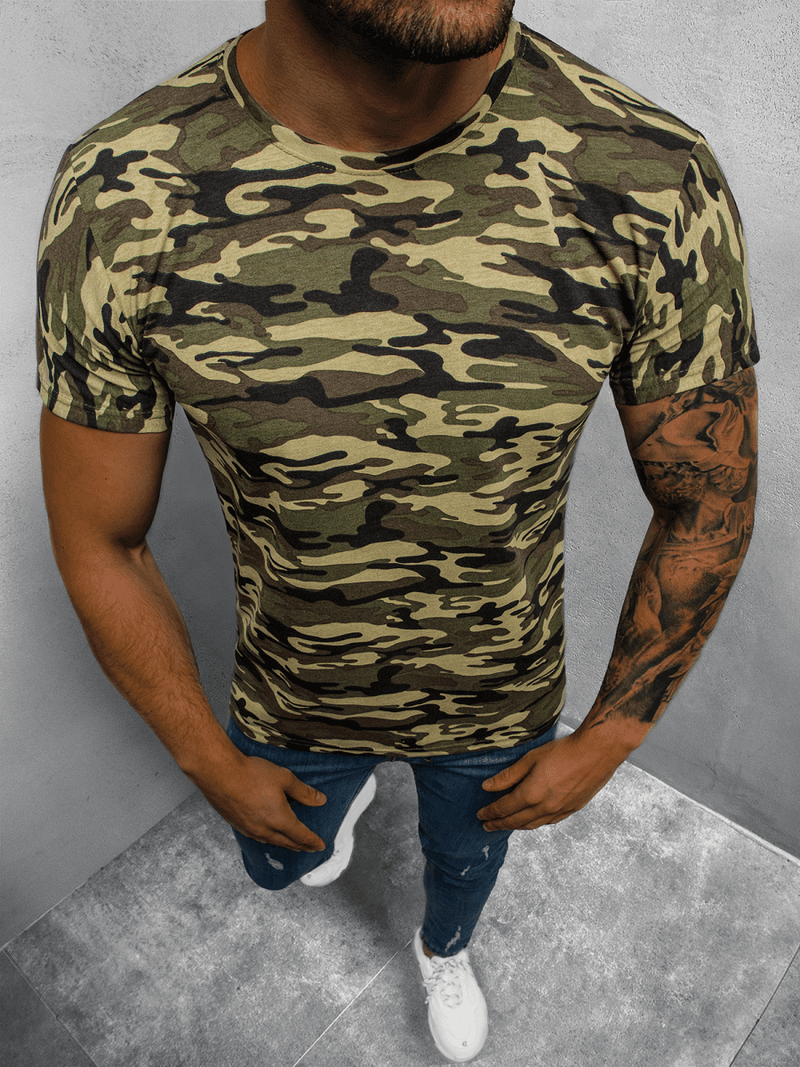 Футболка чоловіча Зелене-Камуфляжне OZONEE O/BL70
