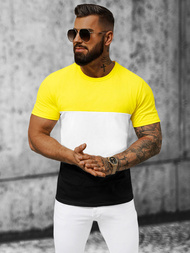 T-shirt męski żółty OZONEE JS/8T90/1Z