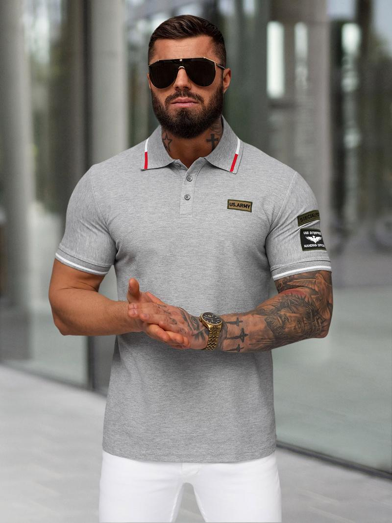 Футболка Поло Чоловіча Сiра OZONEE NB/MT3144