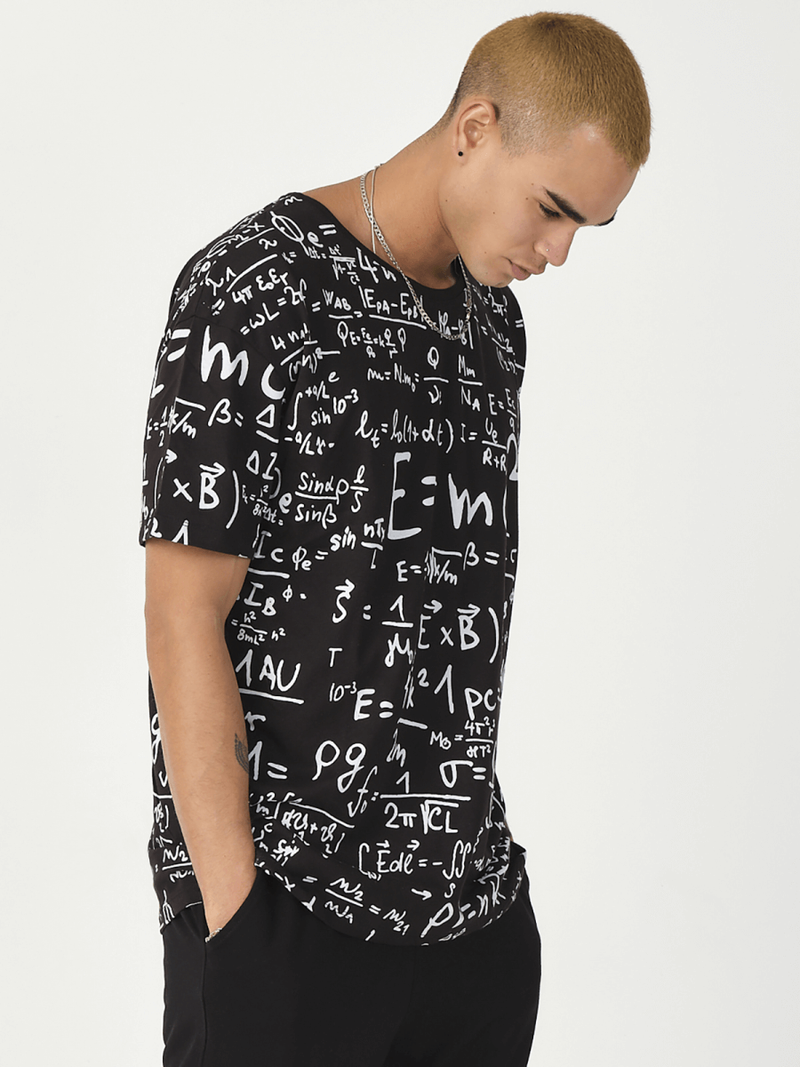 T-Shirt męski z nadrukiem czarny OZONEE MR/21533