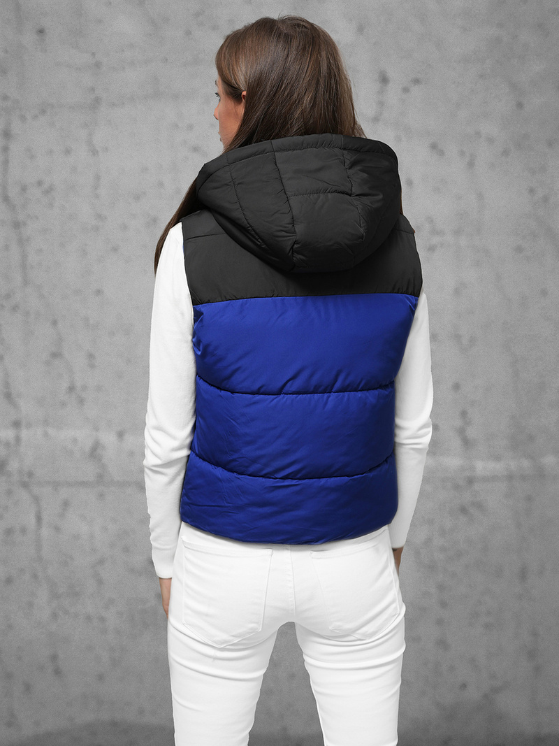 Kamizelka damska pikowana niebieska OZONEE JS/16M9112/184