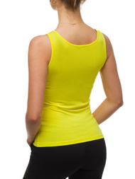 T-Shirt bez rękawów damski żółty OZONEE BT/71592A