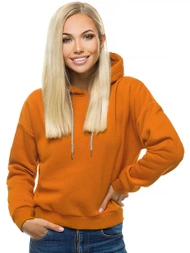 Bluza z kapturem damska camelowa OZONEE O/12102