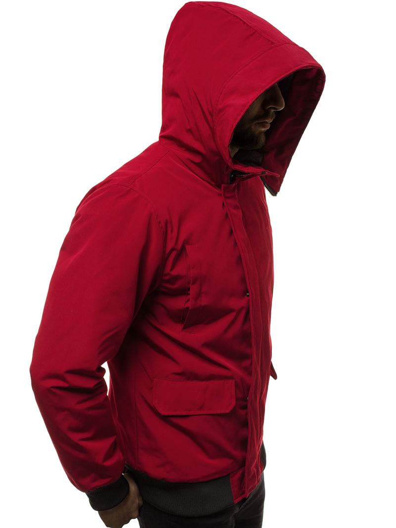Kurtka zimowa męska bordowa OZONEE JS/2019005