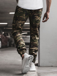 Spodnie męskie joggery zielone OZONEE A/404