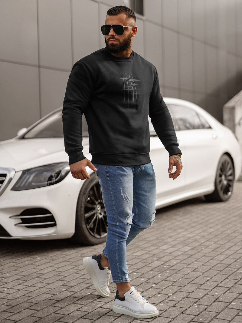 Bluza męska czarna OZONEE JS/8B1361/3