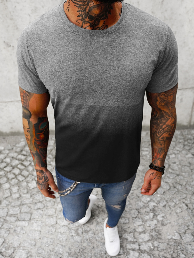 T-Shirt męski grafitowy OZONEE JS/8T81/2Z