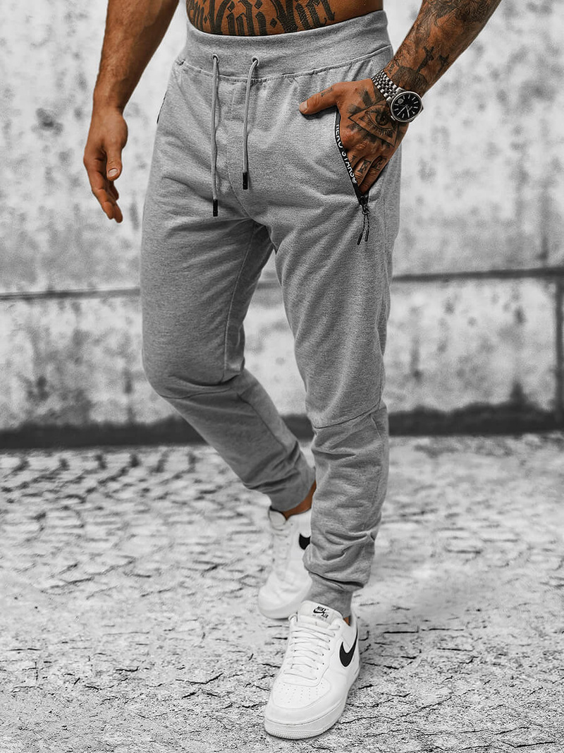 Spodnie dresowe męskie szare OZONEE JS/8K198