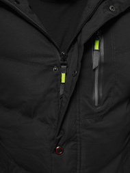 Kurtka zimowa męska pikowana czarna OZONEE JS/5M3137/392