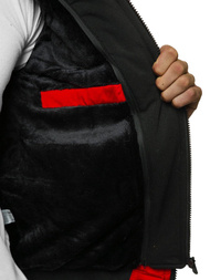 Kurtka zimowa męska pikowana czerwona OZONEE N/6900/3