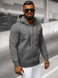 Толстовка чоловіча графіт OZONEE NB/MF2003