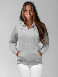 Bluza damska rozpinana z kapturem szara OZONEE JS/W03Z