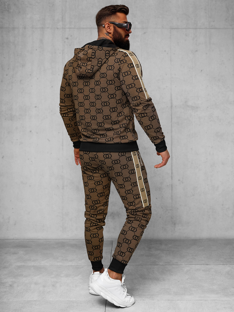 Спортивний костюм чоловічій Темно-Бежевi OZONEE O/FF5053AB