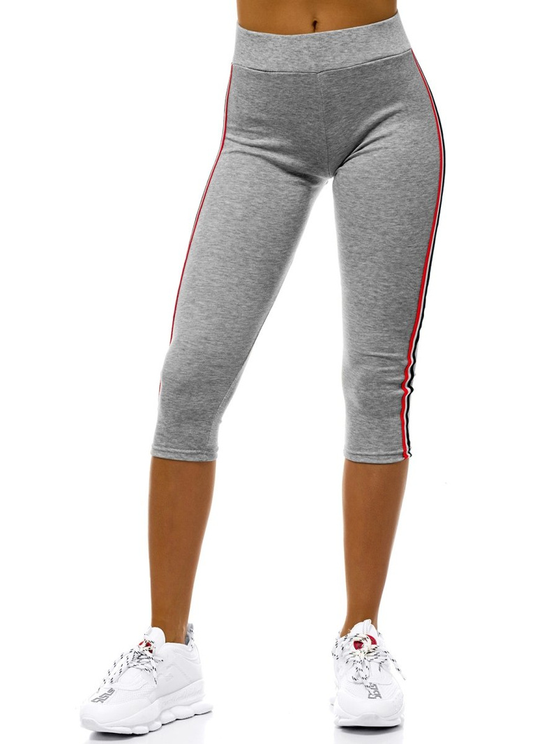 Legginsy krótkie damskie szare OZONEE JS/1037/B3