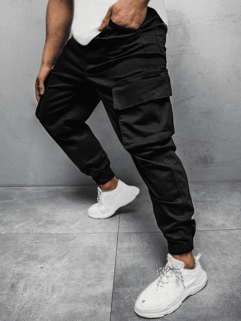 Штани чоловічі джоггери Чорнi OZONEE MACH/51222