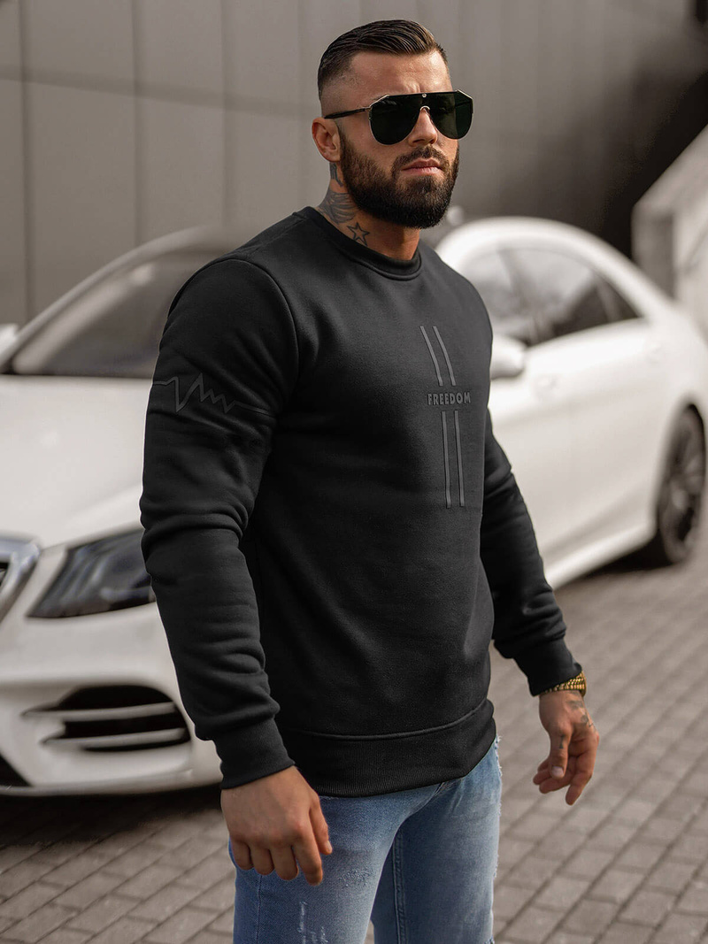 Bluza męska czarna OZONEE JS/8B1358/3