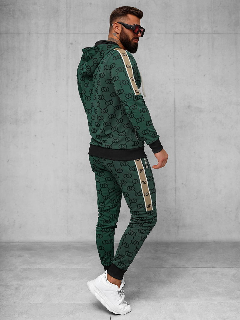 Komplet dresowy męski zielony OZONEE O/FF5053AB