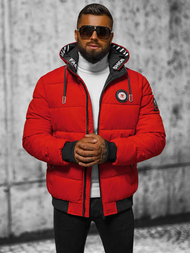 Kurtka zimowa męska pikowana czerwona OZONEE JS/84M3029/275