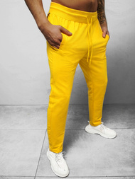 Spodnie dresowe męskie żółte b/18203022