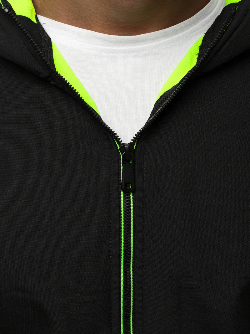 Kurtka softshell męska z kapturem czarna OZONEE JS/KS2190