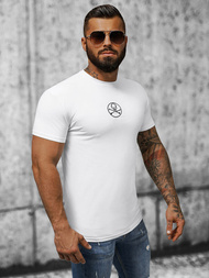 T-shirt męski slim fit biały OZONEE NB/MT3043
